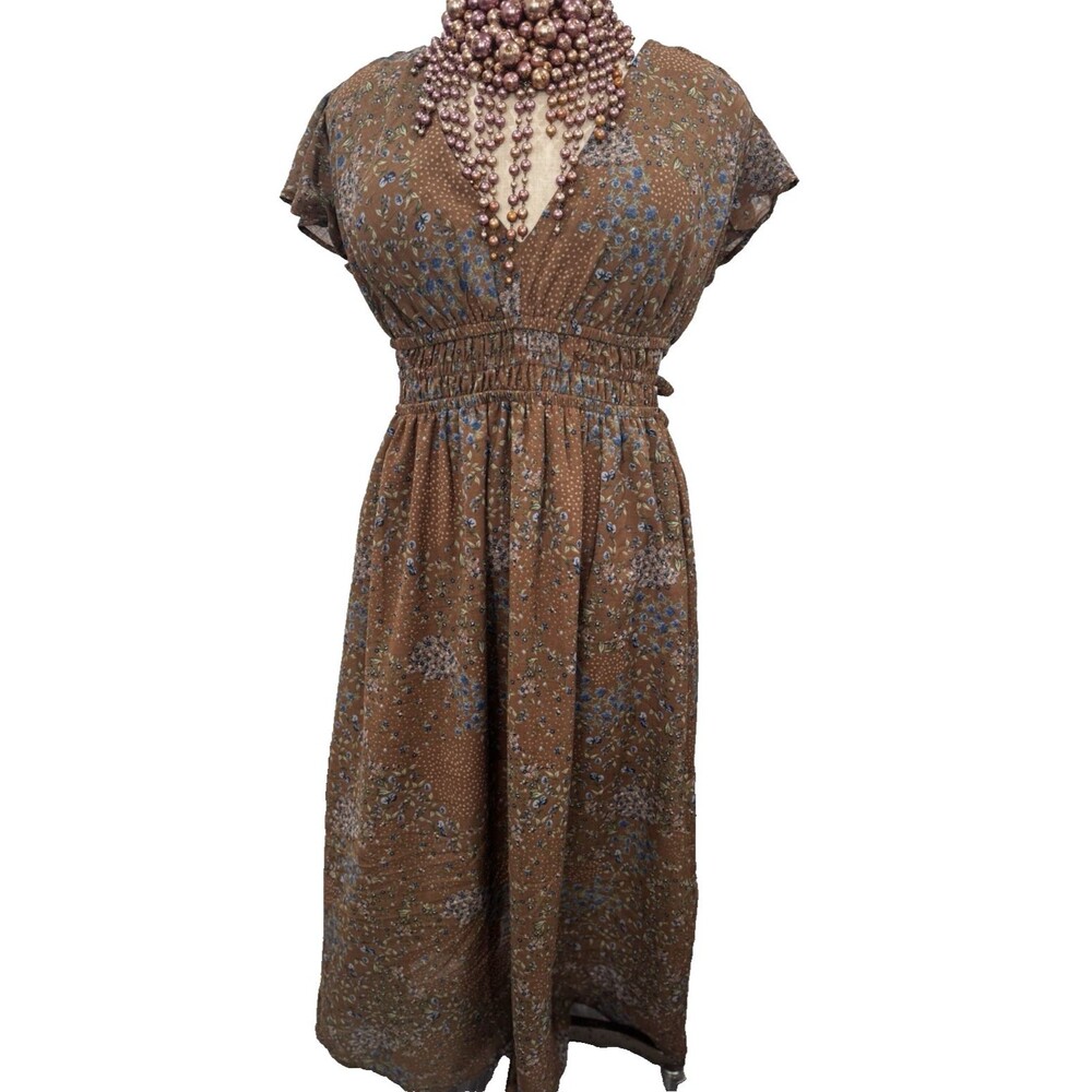 Indulge Instyle 2X Summer V Neck Dress NWT